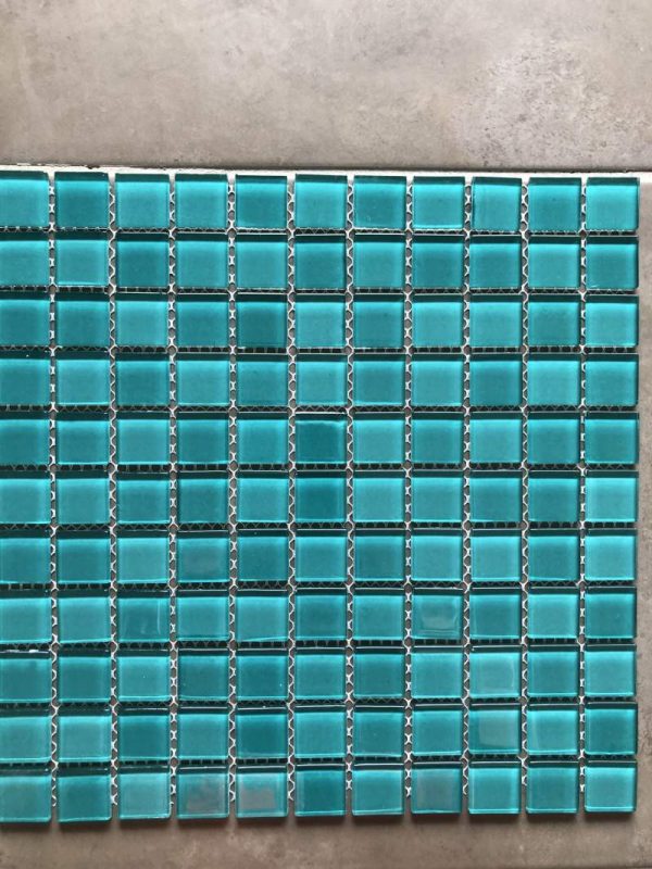 Pool Tiles Glass - Mix Aqua Green