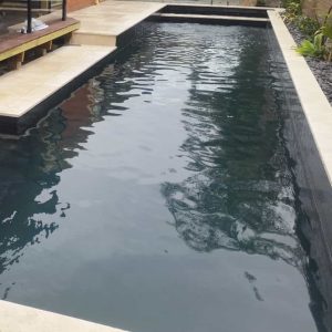 Black Glass Pool Tiles