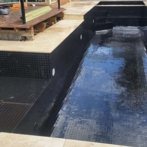 Black Glass Swimming Pool Tiles