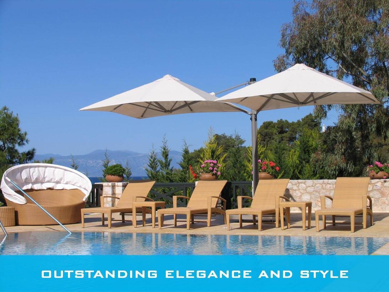 pool side best cantilever umbrellas
