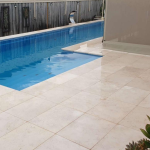 Crema Siena Tumbled And Sandblasted Tiles Paving
