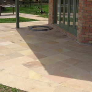 a pool with trees in the background