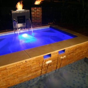 pool side stackstone wall cladding