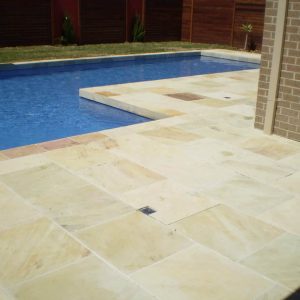 suede sand natural pool pavers