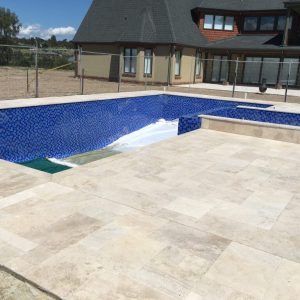 travertine pool coping