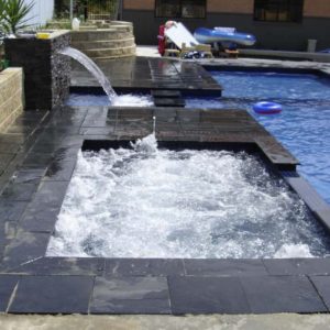 Charcoal Limestone Pool Paving