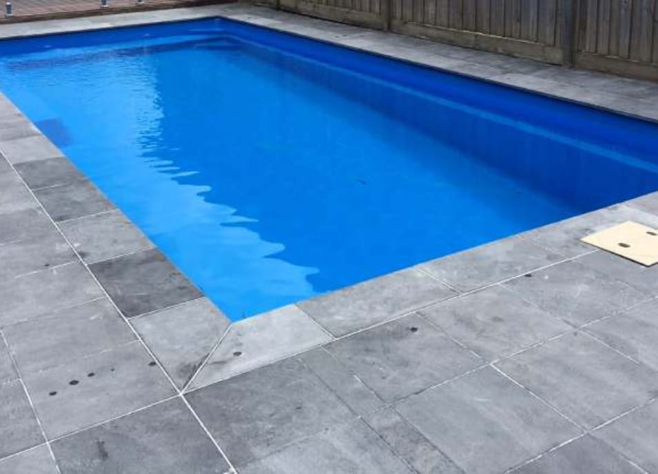 Indian blue limestone pool paving