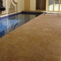 Teakwood Sandstone Pool Coping Tiles