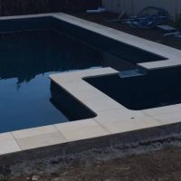 Suede sand natural pool coping