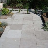 ash grey natural sandstone pavers